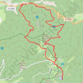 Trace GPS Source de la Moselle et Rouge Gazon, itinéraire, parcours