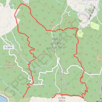 Trace GPS Forêt de janas, itinéraire, parcours