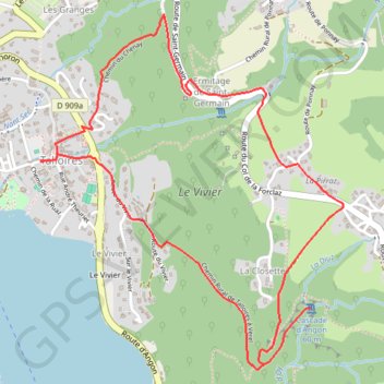 Trace GPS La Cascade d'Angon et l'Ermitage Saint-Germain, itinéraire, parcours