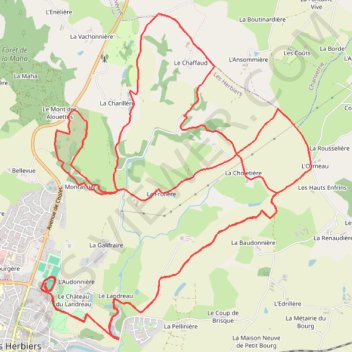 Trace GPS Autour du Mont des Alouettes - Les Herbiers, itinéraire, parcours