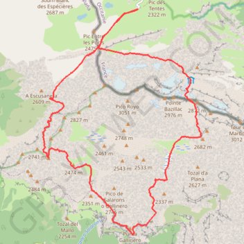 Trace GPS Fajas de las Flores, itinéraire, parcours