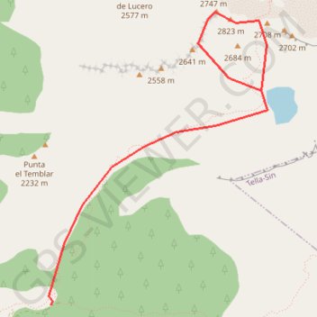 Trace GPS Punta Fulsa par le lago del Cao, itinéraire, parcours