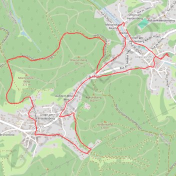 Trace GPS Les villages des verriers, Soucht et Meisenthal, itinéraire, parcours