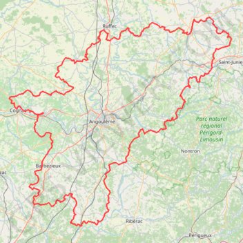 Trace GPS Tour de Charente VTT, itinéraire, parcours