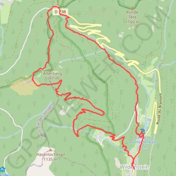 Trace GPS Wildenstein - Vieille Montagne - Bramont, itinéraire, parcours