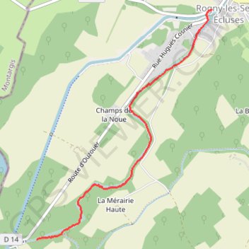 Trace GPS Canal de Briare - bloucle Rogny, itinéraire, parcours