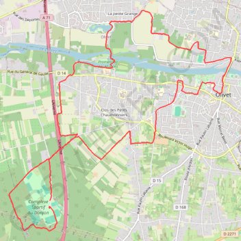 Trace GPS Donjon Olivet, itinéraire, parcours
