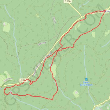 Trace GPS Rotlach - source de l'anlau - rotlach, itinéraire, parcours