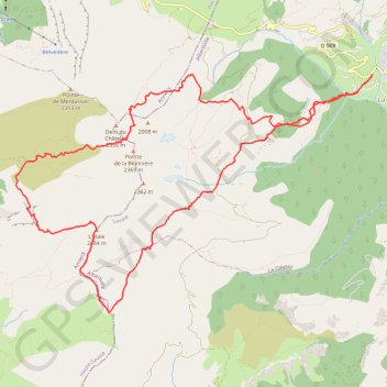 Trace GPS Etale, tour et sommet au départ de la Fontaine Bartoud, itinéraire, parcours