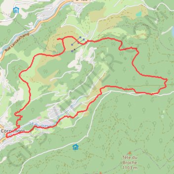 Trace GPS Col du Brabant, Cornimont, Xoulces, itinéraire, parcours
