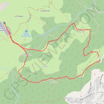 Trace GPS Chalet de Mayères, itinéraire, parcours