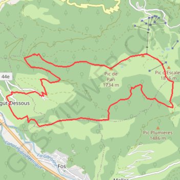 Trace GPS Tuc de l'Étang depuis Argut-Dessous, itinéraire, parcours