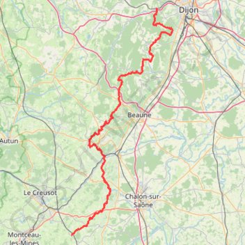 Trace GPS Velars-sur-Ouche - Le Puley, itinéraire, parcours