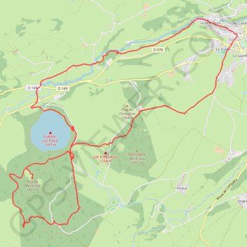 Trace GPS Murol-Lac Pavin, itinéraire, parcours