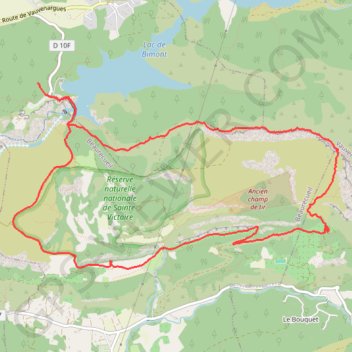 Trace GPS Sainte Victoire - Pas de l'Escalette, itinéraire, parcours