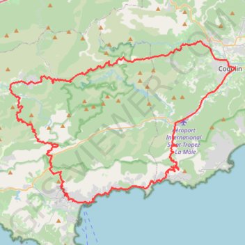 Trace GPS Boucle des Maures - Collobrières, itinéraire, parcours