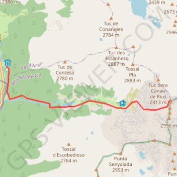 Trace GPS Besiberri Nord par l'estany de Besiberri, itinéraire, parcours