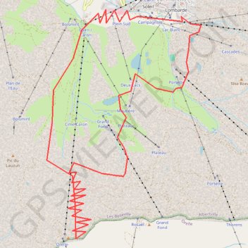 Trace GPS Cime de Caron : Versant N, itinéraire, parcours
