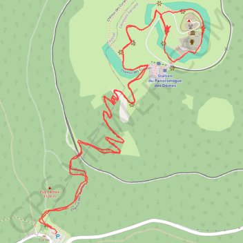 Trace GPS Puy de Dome, itinéraire, parcours