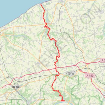 Trace GPS GR211 De Veulettes-sur-Mer à Caudebec-en-Caux (Seine-Maritime), itinéraire, parcours