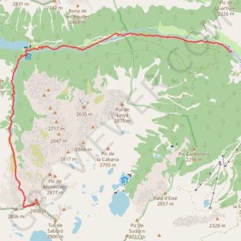 Trace GPS Pic de Peguera, itinéraire, parcours