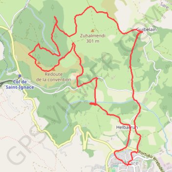 Trace GPS Randonnée au pays basque à Sare, itinéraire, parcours