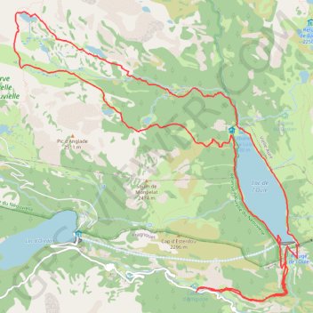Trace GPS L'Oule et les Lacs - Aragnouet, itinéraire, parcours