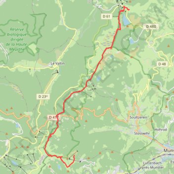 Trace GPS Crêtes des Vosges - Du Col du Calvaire à Schallern, itinéraire, parcours