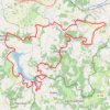 Trace GPS lac hautes charente 43 kms, itinéraire, parcours