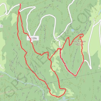 Trace GPS Le Roc Passin, itinéraire, parcours