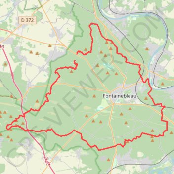 Trace GPS TMF (Tour du Massif de Fontainebleau), itinéraire, parcours