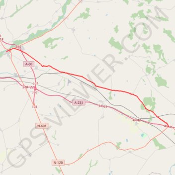 Trace GPS Sahagun - Mansilla de las Mulas, itinéraire, parcours