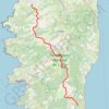 Trace GPS Traversée de la Corse à pied, itinéraire, parcours