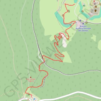 Trace GPS Le Puy de Dome, itinéraire, parcours