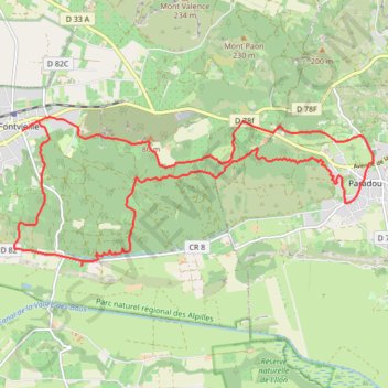 Trace GPS L'aqueduc romain - Fontvieille, itinéraire, parcours