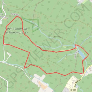 Trace GPS Château de la Chasse Montmorency, itinéraire, parcours
