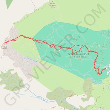 Trace GPS Col de Cressua, itinéraire, parcours