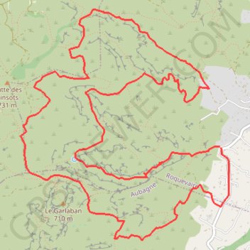 Trace GPS Grand Vallon-Garlaban, itinéraire, parcours