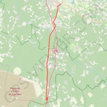 Trace GPS OR-3352428 - Bazas - Le Poteau, itinéraire, parcours