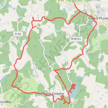 Trace GPS St Estephe tour 20 kms, itinéraire, parcours