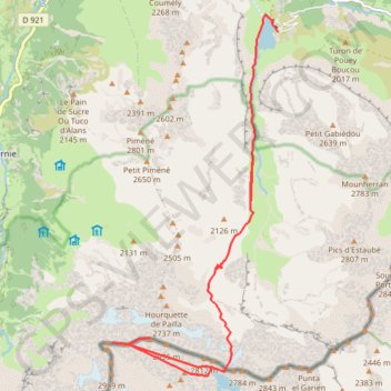Trace GPS Pics d'Astazou depuis le barrage des Gloriettes, itinéraire, parcours