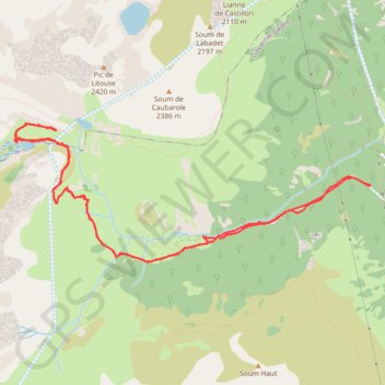 Trace GPS Lac de Cestrède, itinéraire, parcours