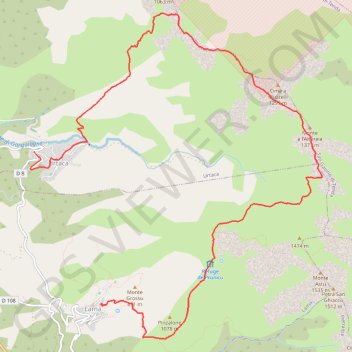 Trace GPS Randonnee lama-urtaca, itinéraire, parcours