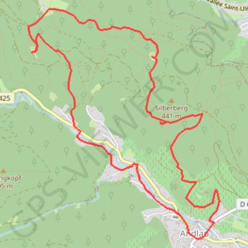 Trace GPS Château d'Andlau, itinéraire, parcours