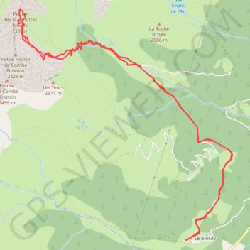Trace GPS Ski aux marmottes noires, itinéraire, parcours