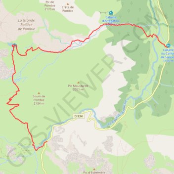 Trace GPS Refuge de Pombie, itinéraire, parcours
