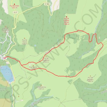 Trace GPS Du Guéry au bois de Pessade, itinéraire, parcours