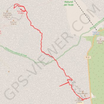 Trace GPS 2023-07-07 18:51:02 PICO VIEJO, itinéraire, parcours