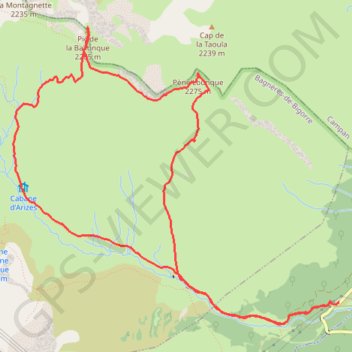 Trace GPS Pics de Ballonque et de Pene Lounque, itinéraire, parcours