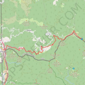 Trace GPS GR10 - Le Perthus-Tanyareda, itinéraire, parcours